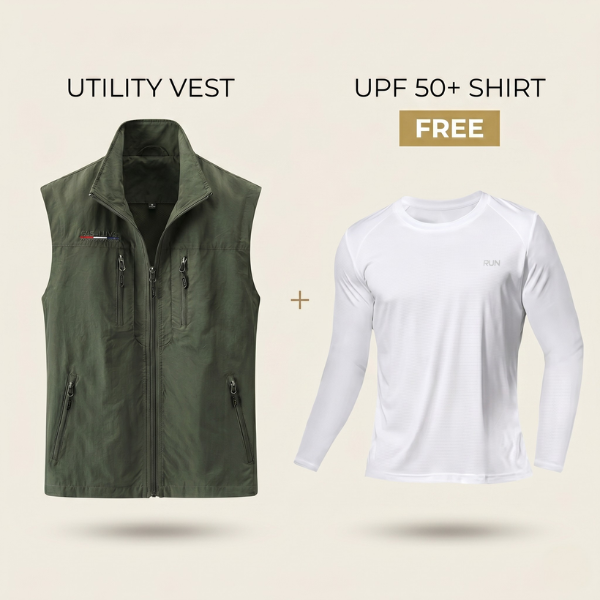 Summer Utility Vest + Free UPF 50+ Shirt